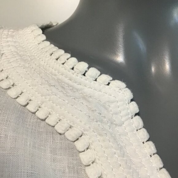 Talbots Petites White Linen Sleeveless Top Size S - Picture 3 of 12